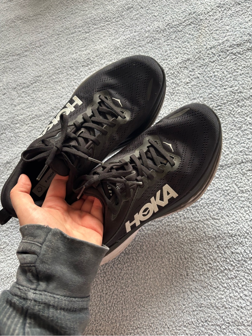 Hoka Women’s Bondi 8 Black Running Shoes - Picture 15 of 15